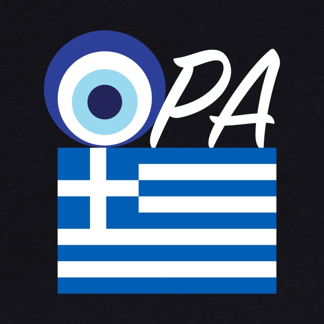 Greek flag Opa Evil Eye by livania